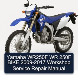 Yamaha WR250F WR 250F BIKE 2009-2017 Workshop Manual de servicio y reparación 