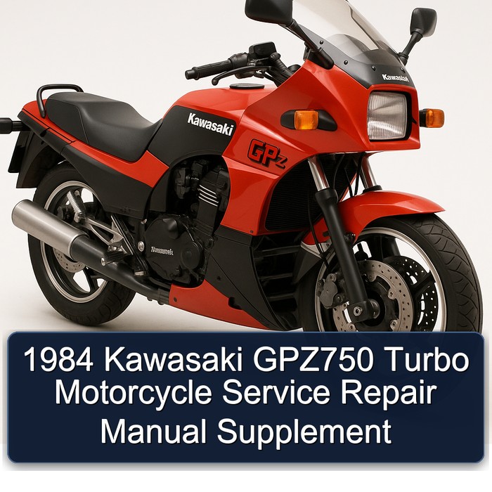 1984 Kawasaki GPZ Series GPZ750 Turbo Motorcycle Supplement Service Repair Workshop Manual PDF