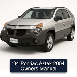 2004 Pontiac Aztek ‘04 Owners Owner's Manual PDF