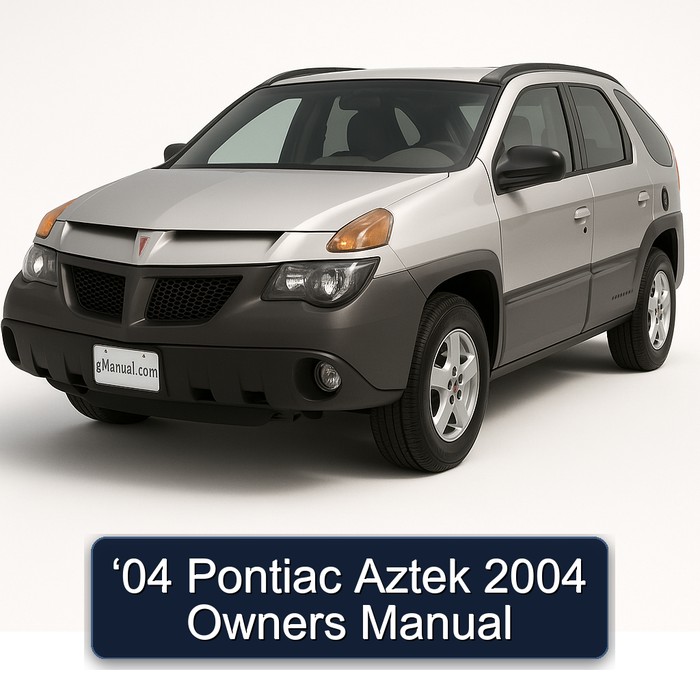2004 Pontiac Aztek ‘04 Owners Owner's Manual PDF