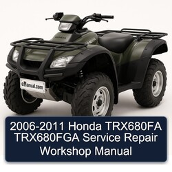 2006-2011 Honda TRX680FA TRX680FGA Service Repair Workshop Manual PDF