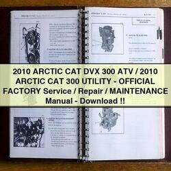2010 Arctic CAT DVX 300 ATV/2010 Arctic CAT 300 UTILITY-OFFICIAL Factory Service/Repair/Maintenance Manual-PDF 