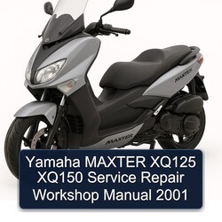2001 Yamaha Maxter XQ125 XQ150 Service Repair Workshop Manual PDF