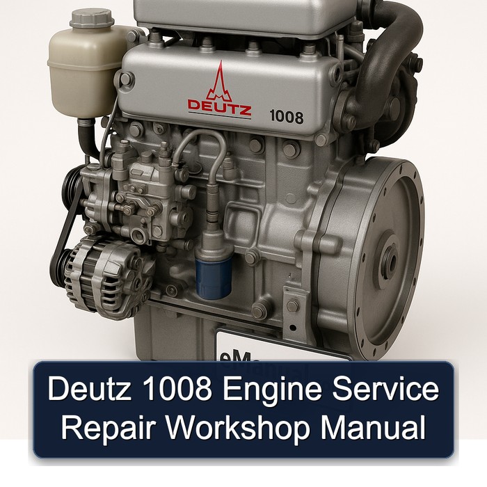 Deutz 1008 Engine Service Repair Workshop Manual PDF