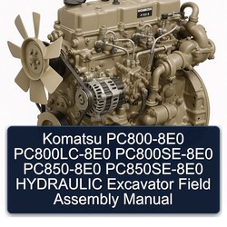 Komatsu PC800-8E0 Pc800lc-8e0 Pc800se-8e0 PC850-8E0 Pc850se-8e0 Hydraulic Excavator Field Assembly Service Repair Workshop Manual PDF