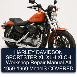 1959-1969 Harley Davidson Sportster XL XLH Xlch All - Models Covered Service Repair Workshop Manual PDF