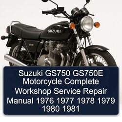 1976-1981 Suzuki GS Series GS750 GS750E Motorcycle Service Repair Workshop Manual PDF