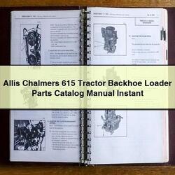 Allis Chalmers 615 Tractor Backhoe Loader Parts Catalog PDF