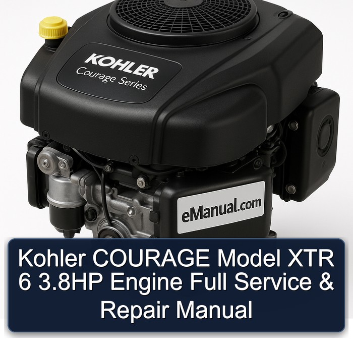 Kohler Courage Series Model XTR 6 3.8hp Engine Service Repair Workshop Manual PDF
