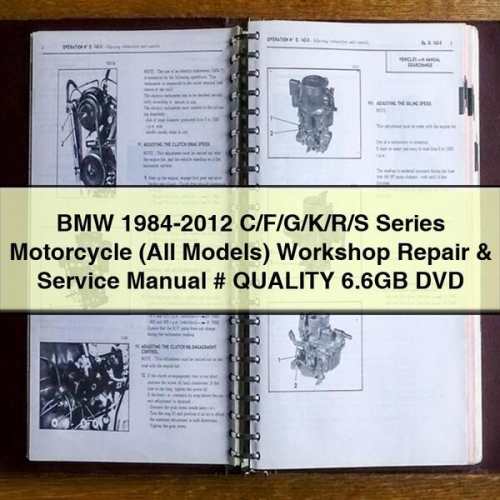 1984-2012 BMW S Series C/f/g/k/r/ Motorcycle (all Models) 6.6gb DVD Service Repair Workshop Manual PDF