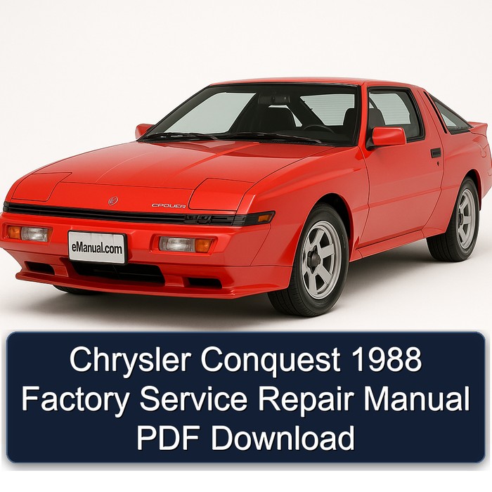 1988 Chrysler Conquest Service Repair Workshop Manual PDF