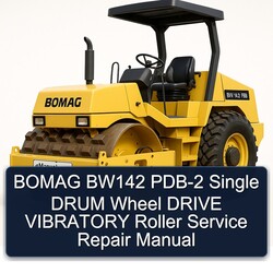 Bomag BW142 PDB-2 Single Drum Wheel Drive Vibratory Roller Service Repair Workshop Manual PDF
