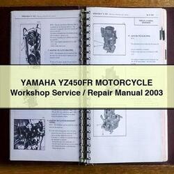 2003 Yamaha YZ Models YZ450FR Motorcycle Service Repair Workshop Manual PDF