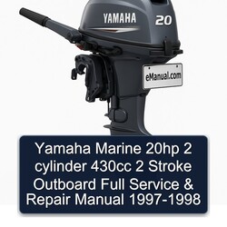1997-1998 Yamaha Marine 20HP 2 Cylinder 430CC Stroke Outboard Service Repair Workshop Manual PDF