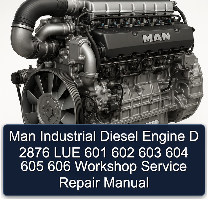 MAN D2876 Industrial Diesel Engine D 2876 LUE 601 602 603 604 605 606 Service Repair Workshop Manual PDF