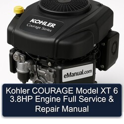 Kohler Courage Series Model XT 6 3.8hp Engine Service Repair Workshop Manual PDF