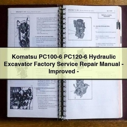 Komatsu PC100-6 PC120-6 Hydraulic Excavator - Improved Service Repair Workshop Manual PDF