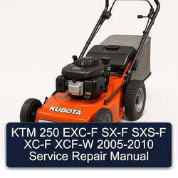 2005-2010 KTM 250 EXC-F SX-F SXS-F XC-F XCF-W Service Repair Workshop Manual PDF