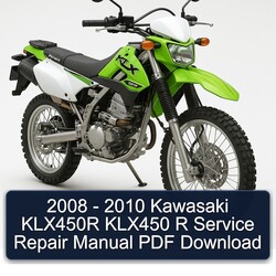 2008-2010 Kawasaki KLX Series KLX450R KLX450 R Service Repair Workshop Manual PDF