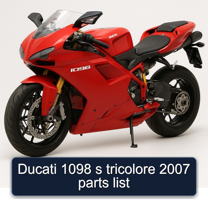 2007 Ducati 1098 S Tricolore Parts Catalog PDF