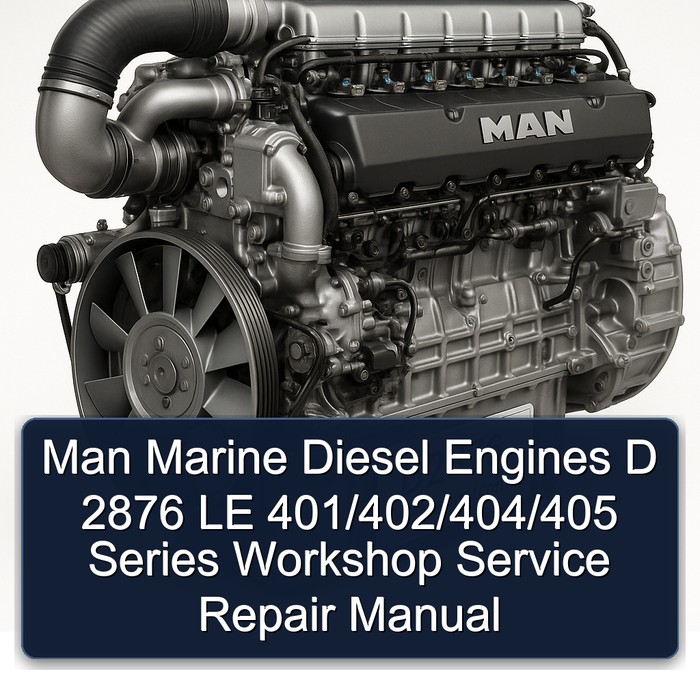 MAN Marine Diesel Engines D 2876 LE 401/402/404/405 Series Service Repair Workshop Manual PDF