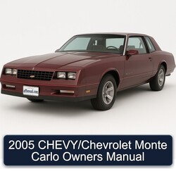 2005 Chevrolet Monte Carlo Chevy/ Owners Owner's Manual PDF
