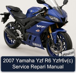 2007 Yamaha Yzf R6 Yzfr6v(c) Service Repari Manual 