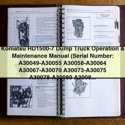 Komatsu Hd1500-7 Dump Truck Operation (serial Numbers: A30049-a30085) Service Repair Workshop Manual PDF