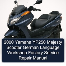 2000 Yamaha Majesty YP250 Scooter German Language Service Repair Workshop Manual PDF
