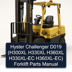 Hyster Challenger D019 (h300xl H330XL H360XL H330xl-ec H360xl-ec) Forklift Parts Catalog PDF
