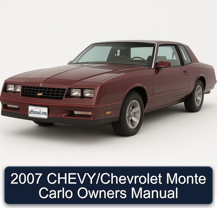 2007 Chevrolet Chevy / Monte Carlo Owners Owner's Manual PDF