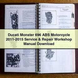 Ducati Monster 696 ABS Motorcycle 2011-2015 Service & Repair Workshop Manual 
