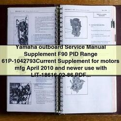2010 Yamaha Outboard Supplement F90 PID Range 61p-1042793 (april Newer) Service Repair Workshop Manual PDF
