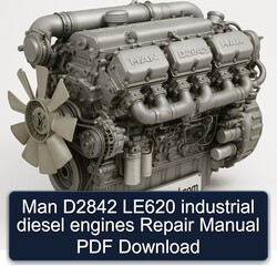 MAN D2842 LE620 Industrial Diesel Engines Service Repair Workshop Manual PDF