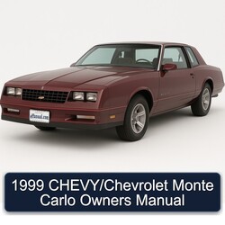 1999 Chevrolet Monte Carlo Chevy/ Owners Owner's Manual PDF