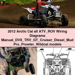 2012 Arctic CAT All ATV ROV DVX TRV GT Cruiser Diesel Mud Pro Prowler Wildcat Models Electrical Wiring Diagrams PDF