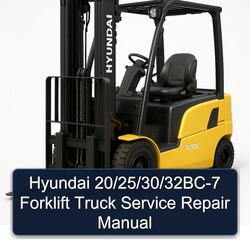 Hyundai 20/25/30/32bc-7 Forklift Truck Service Repair Workshop Manual PDF