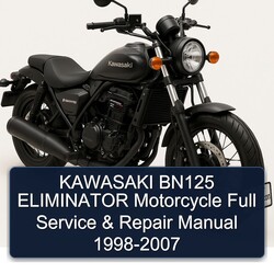1998-2007 Kawasaki Eliminator BN125 Motorcycle Service Repair Workshop Manual PDF