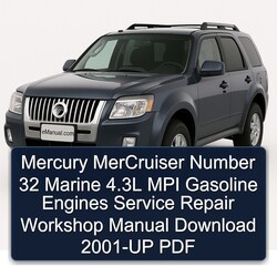 2001 Mercury Mercruiser Number 32 Marine 4.3l MPI Gasoline Engines -up Service Repair Workshop Manual PDF