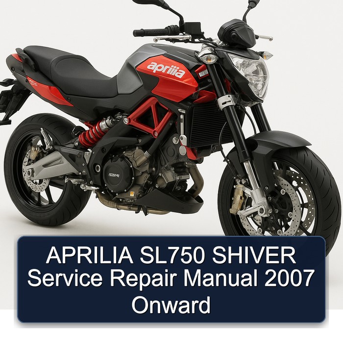 2007 Aprilia Shiver SL750 Onward Service Repair Workshop Manual PDF