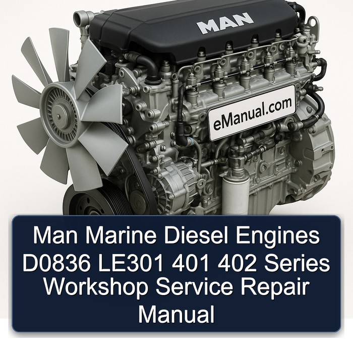 MAN Marine Diesel Engines D0836 LE301 401 402 Series Service Repair Workshop Manual PDF