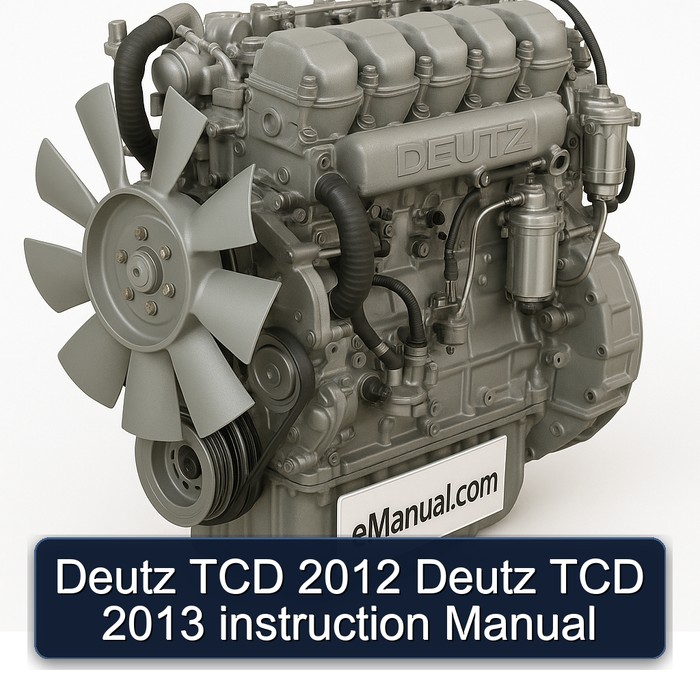 2012-2013 Deutz 2013 TCD Instruction Service Repair Workshop Manual PDF