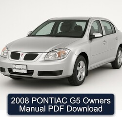 2008 Pontiac G5 Owners Owner's Manual PDF