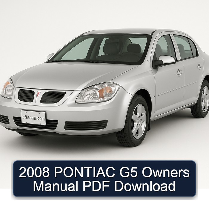 2008 Pontiac G5 Owners Owner's Manual PDF