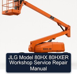 JLG Model 80HX 80HXER Service Repair Workshop Manual PDF
