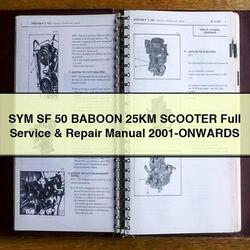 2001 Baotian SYM SF 50 Baboon 25KM Scooter -onwards Service Repair Workshop Manual PDF