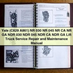 Yale NR 030 045 CA GA NDR Lift Truck Service Repair Workshop Manual PDF