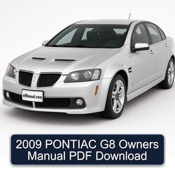 2009 Pontiac G8 Owners Owner's Manual PDF