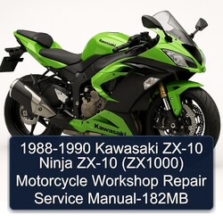 1988-1990 Kawasaki Ninja ZX-10 (ZX1000) Motorcycle -182mb Service Repair Workshop Manual PDF