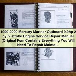 1990-2000 Mercury Mariner Outboard 9.9hp 2 Cyl Stroke Engine (original Fsm Perfect Diy) Service Repair Workshop Manual PDF